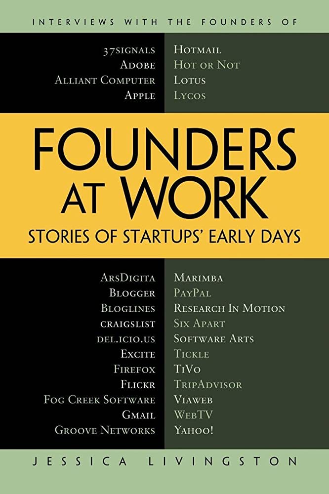 image of book cover for Jessica Livingston’s Founders At Work