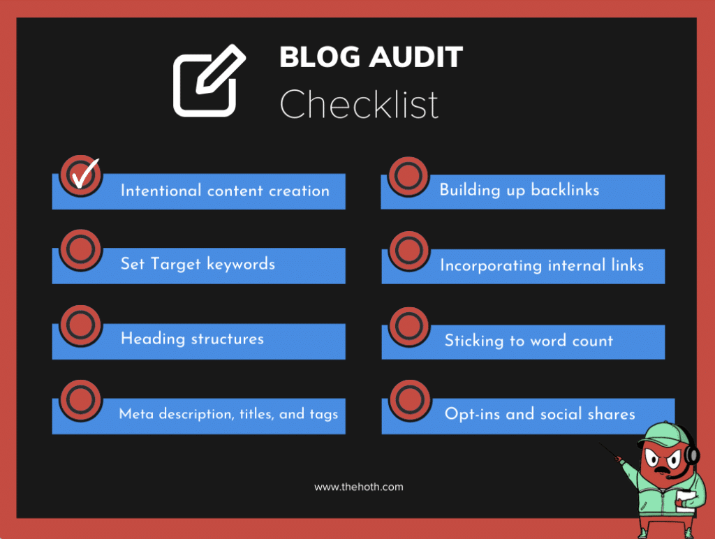 content audit checklist graphic