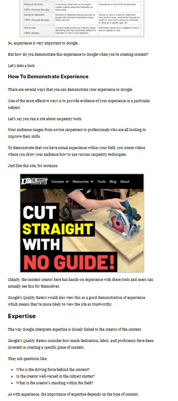 Backlinko is one of the top B2B content marketing examples with lots of easy-to-read white space and images