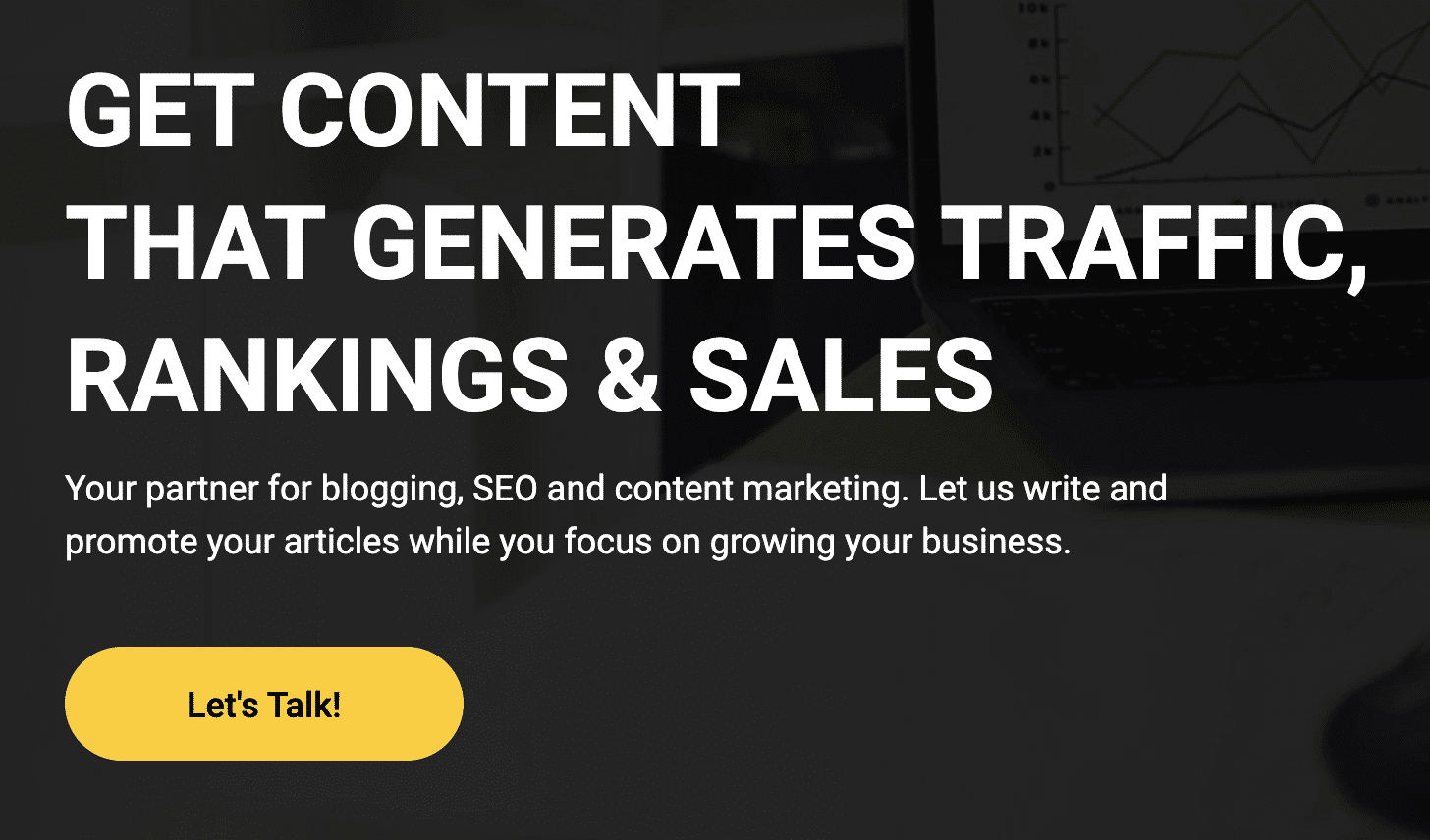 screenshot shows example of lead generation cta